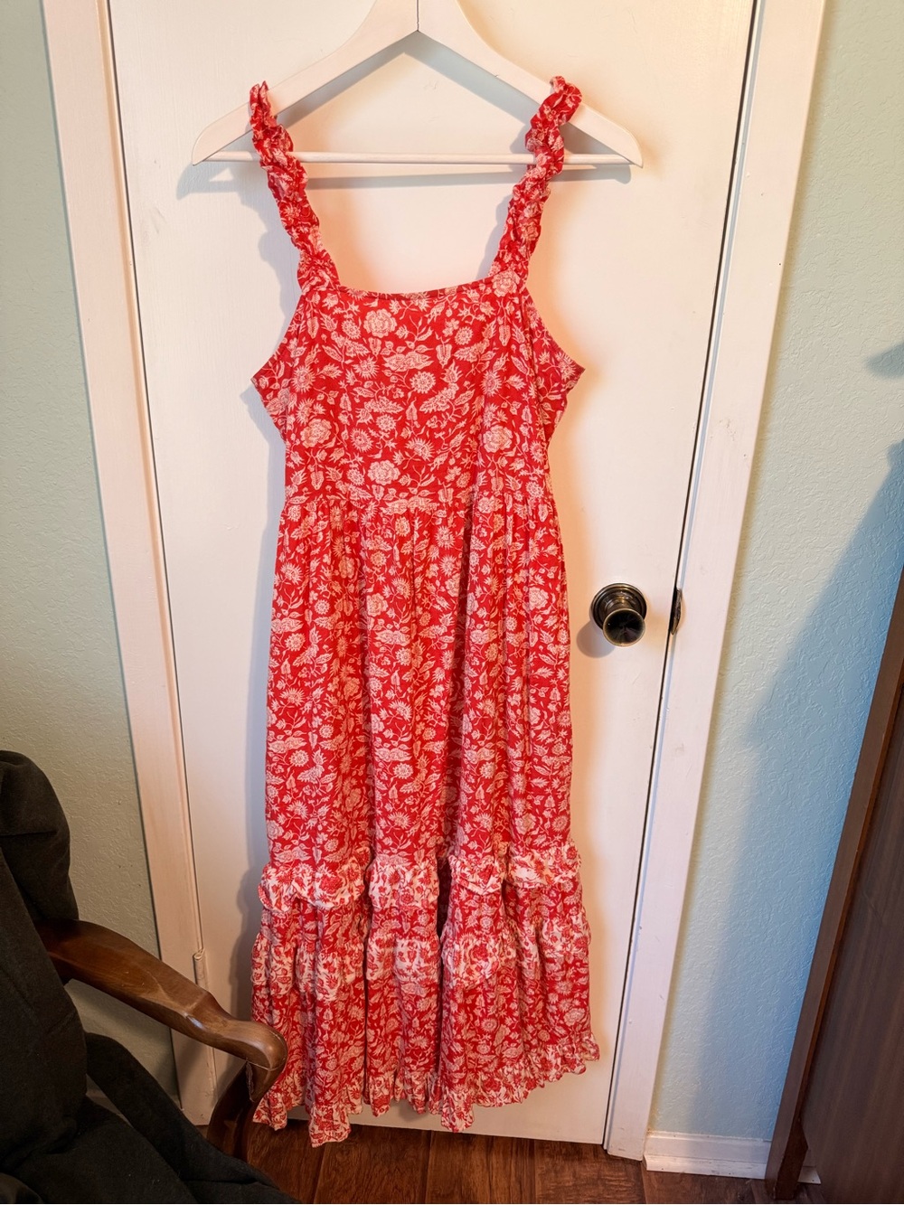 Universal Thread Coral Floral Maxi Dress